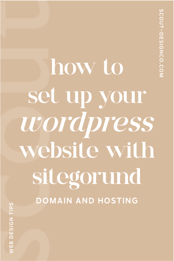 How to Set Up Domain and Hosting on Siteground