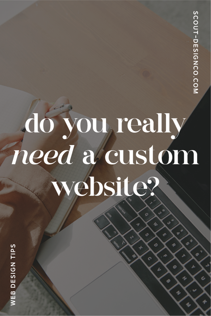 Do You Really Need a Custom Website, photo of girl at her laptop.
